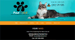 Desktop Screenshot of fourpawsmaincoons.net