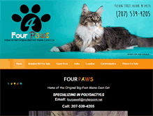 Tablet Screenshot of fourpawsmaincoons.net